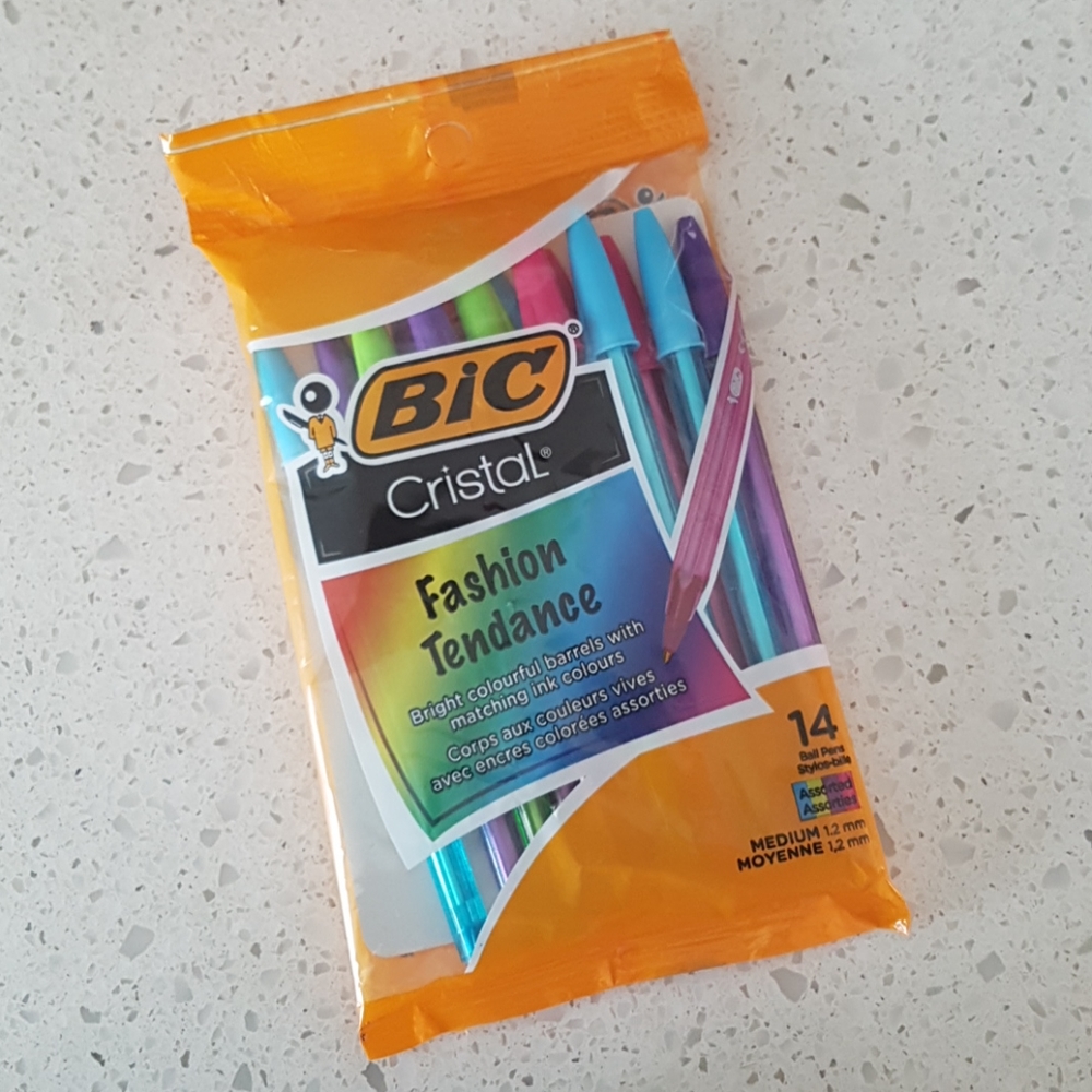 14 pcs Bic Cristal Ball Pens Bright Colors